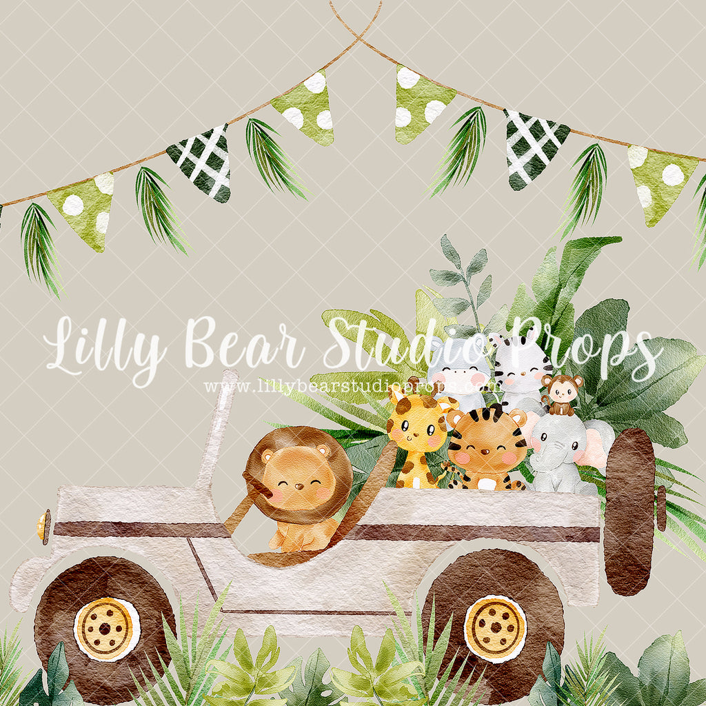 Safari Jeep - Lilly Bear Studio Props, jungle safari party, safari