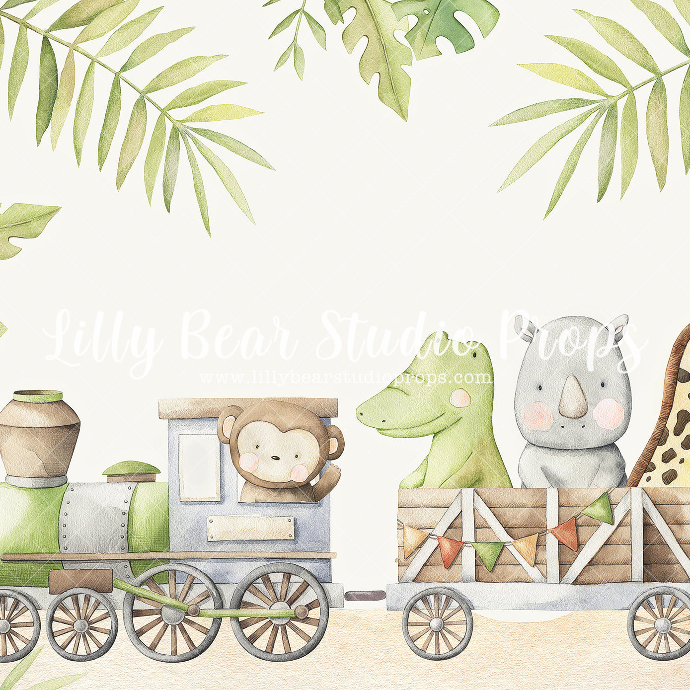 Safari Train - Lilly Bear Studio Props, jungle, jungle safari party, safari