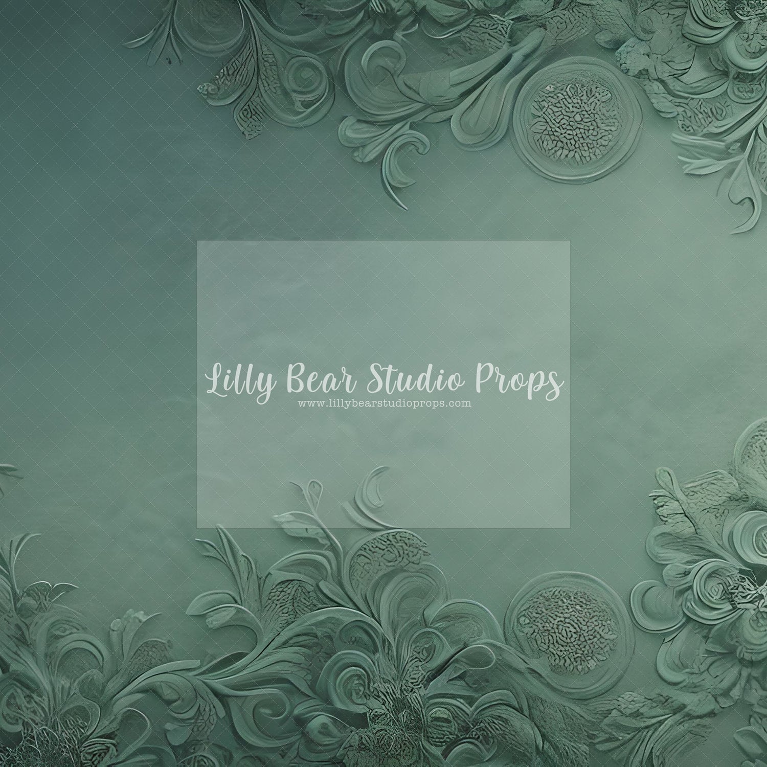 Sage Floral Swirl Texture