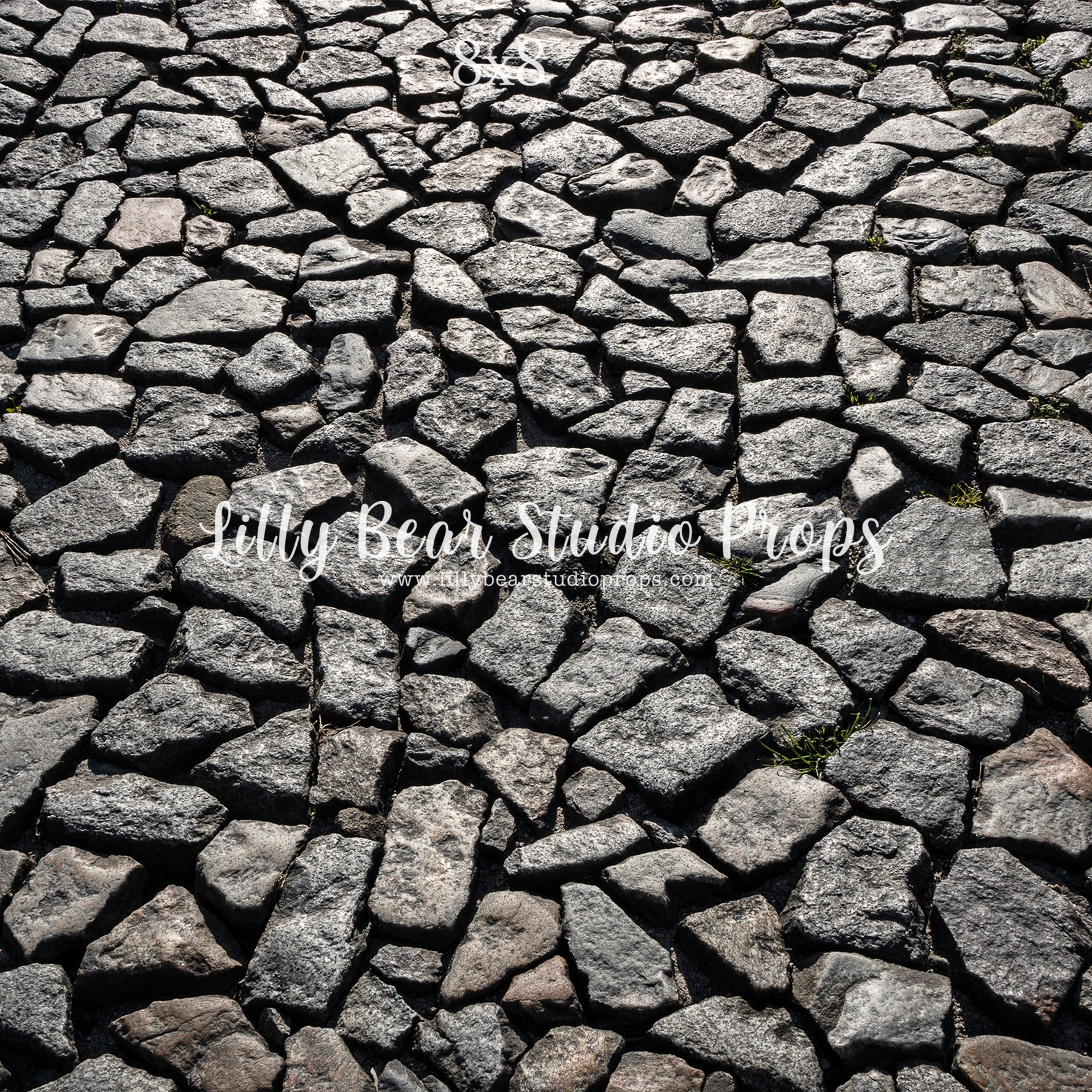 Salt & Pepper Cobblestone Floor by Lilly Bear Studio Props sold by Lilly Bear Studio Props, christmas - cobblestone - c
