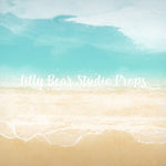 Sandy Beach by Lilly Bear Studio Props sold by Lilly Bear Studio Props, beach - clouds - FABRICS - island - sand - wate