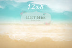 Sandy Beach by Lilly Bear Studio Props sold by Lilly Bear Studio Props, beach - clouds - FABRICS - island - sand - wate