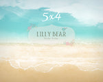 Sandy Beach by Lilly Bear Studio Props sold by Lilly Bear Studio Props, beach - clouds - FABRICS - island - sand - wate