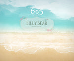 Sandy Beach by Lilly Bear Studio Props sold by Lilly Bear Studio Props, beach - clouds - FABRICS - island - sand - wate