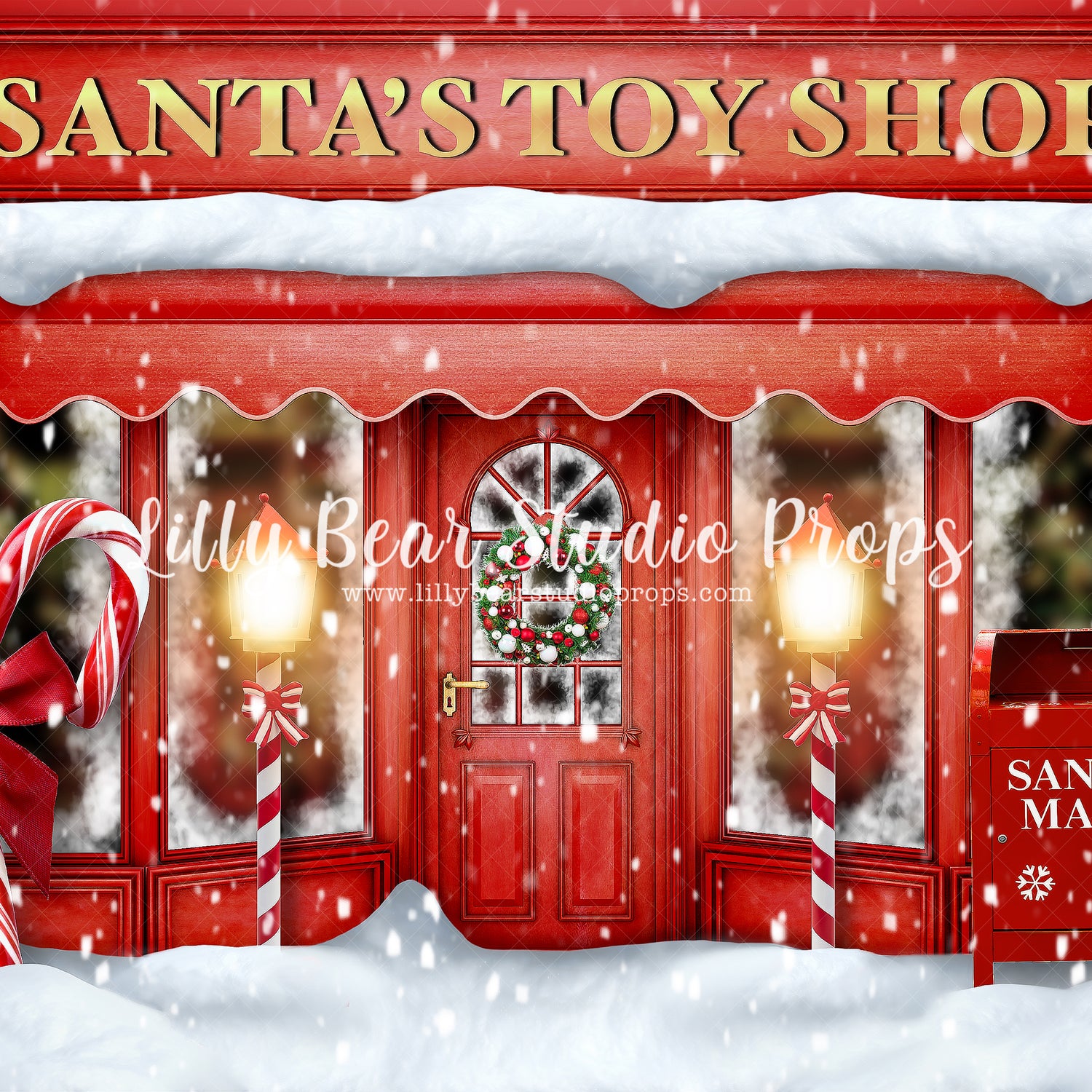 Santa's Toy Shop by Jessica Ruth Photography sold by Lilly Bear Studio Props, candy cane - christmas - christmas gifts