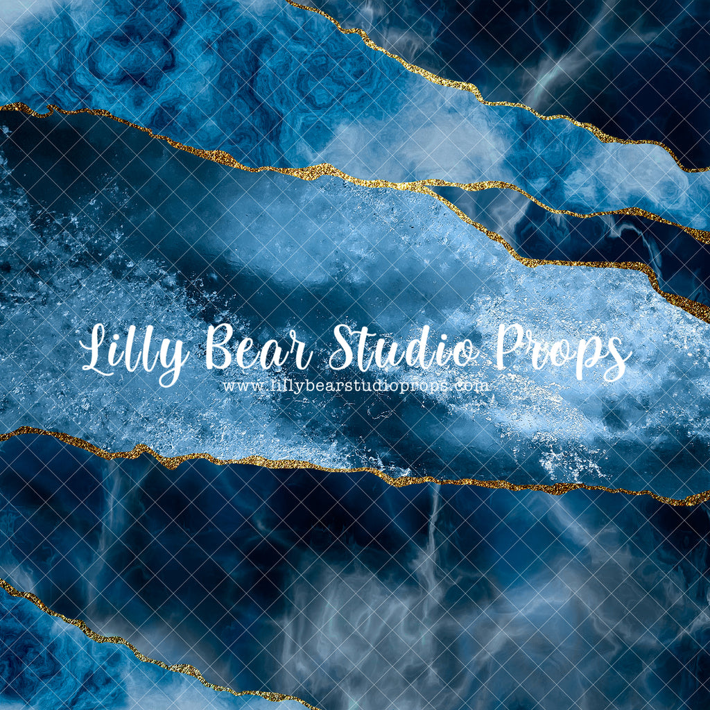 Sapphire Geode - Lilly Bear Studio Props, design, fine art, floral, geode, geode design, girls, hand painted, marble, marble effect, quartz, sapphire, sapphire geode