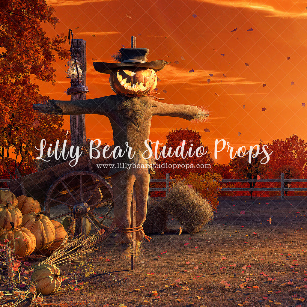 Scare Crow by Lilly Bear Studio Props sold by Lilly Bear Studio Props, autumn leaves - boy pumpkin - candles - carved p