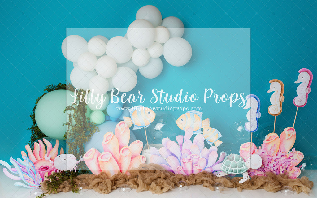 Sea Creatures - Lilly Bear Studio Props, blue seashells, deep blue sea, deep sea, pink seashells, sea, sea sand, sea shell, sea turtle, sea weed, sea world, seashell, under the sea, under the sea girl, under water, undersea, underwater, underwater bubbles