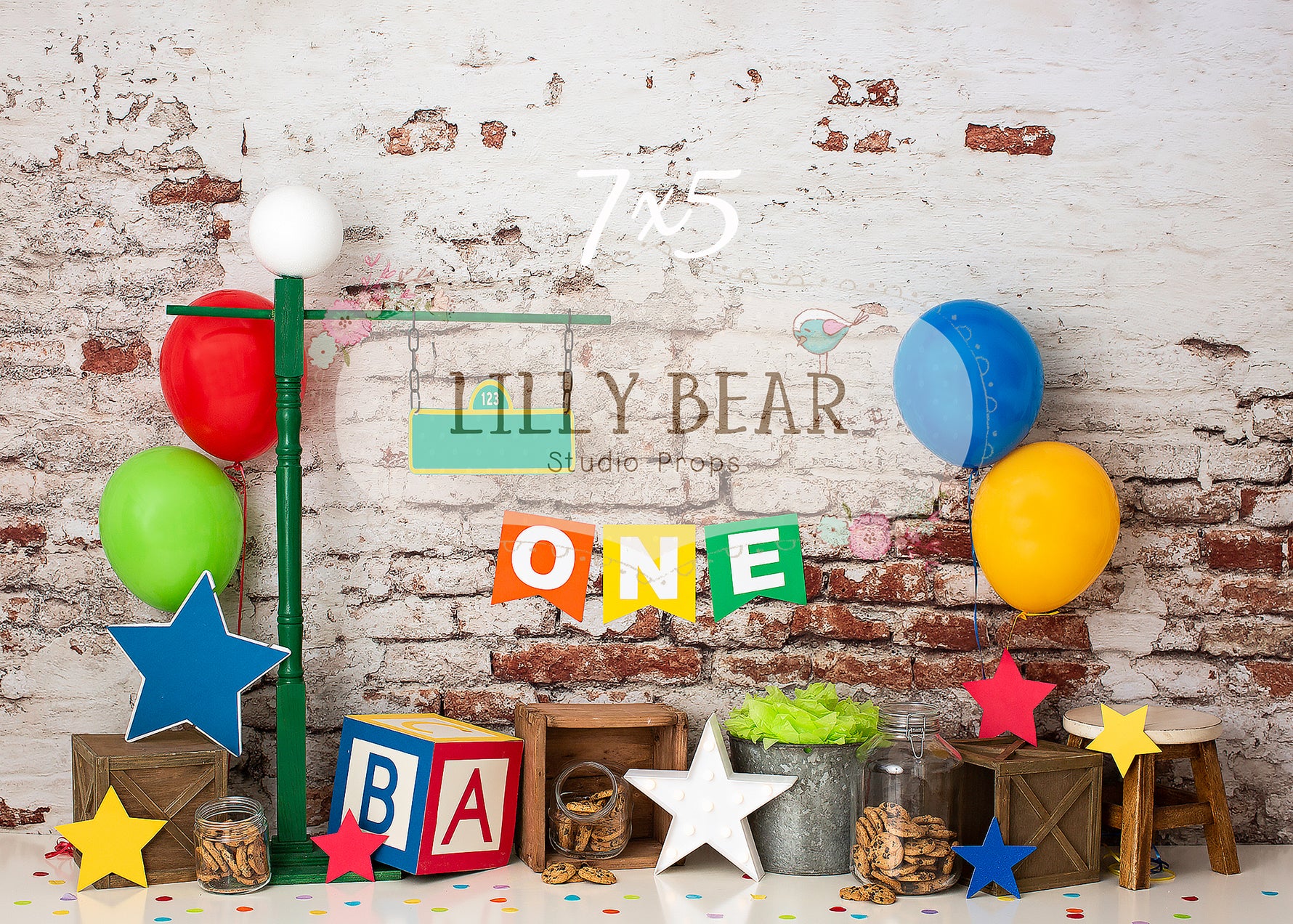 Friendly Street "ONE" - Lilly Bear Studio Props, big bird, burt, cookie monster, cookie monter, elmo, ernie and bert, FABRICS, oscar the grouch, seasme street, sesame street