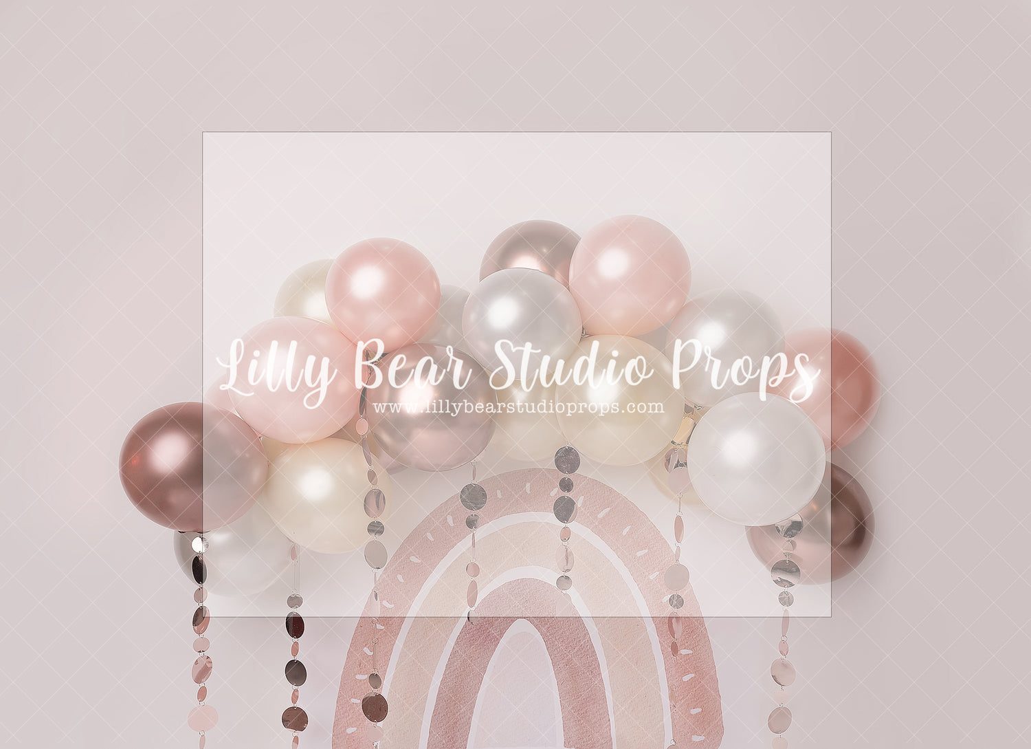 Shimmer Scandi Balloon Rainbow - Lilly Bear Studio Props, anchor, arrows, balloon, balloon chic, balloon garland, balloons, boho chic, bow and arrow, cake smash, FABRICS, girl, metallic, metallic balloon, metallic balloons, mint, pastel, pink, pretty cake smash, scandinavian, Scandinavian rainbow, spring scandinavian