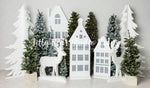 Shining North Village Explorers - Lilly Bear Studio Props, arctic pines, christmas, christmas village, christmas village pine trees, deer, deers, evergreen trees, evergreens, holiday, holiday christmas, pine tree forest, pine trees, santa's deers, silver winter, snow, snow forest, snow village, snowflakes, snowy forest, snowy pine, snowy pine trees, snowy trees, village, white christmas, white holiday, white winter, winter, winter christmas, winter diamond