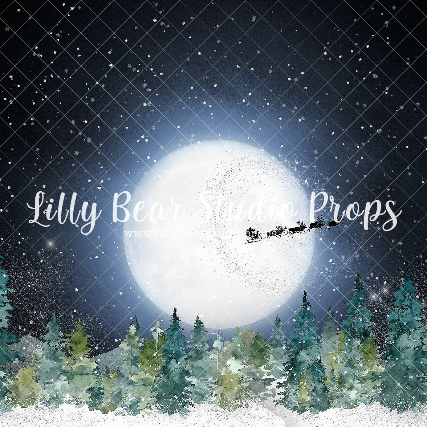 Silvery Moon - Lilly Bear Studio Props, animals, autumn forest, dark forest, enchanted forest, Fabric, FABRICS, fall forest, forest, forest animals, forest entry, forest floor, forest friends, forest painting, fox, green forest, into the wild, lanterns, little wild one, misty forest, moon, moonlight, moonlight forest, night forest, nighttime, owl, pine forest, pine tree, pine tree forest, pine trees, raccoon, where the wild things are, wild, wild animal, wild one, wild things, woodland forest