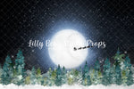 Silvery Moon - Lilly Bear Studio Props, animals, autumn forest, dark forest, enchanted forest, Fabric, FABRICS, fall forest, forest, forest animals, forest entry, forest floor, forest friends, forest painting, fox, green forest, into the wild, lanterns, little wild one, misty forest, moon, moonlight, moonlight forest, night forest, nighttime, owl, pine forest, pine tree, pine tree forest, pine trees, raccoon, where the wild things are, wild, wild animal, wild one, wild things, woodland forest