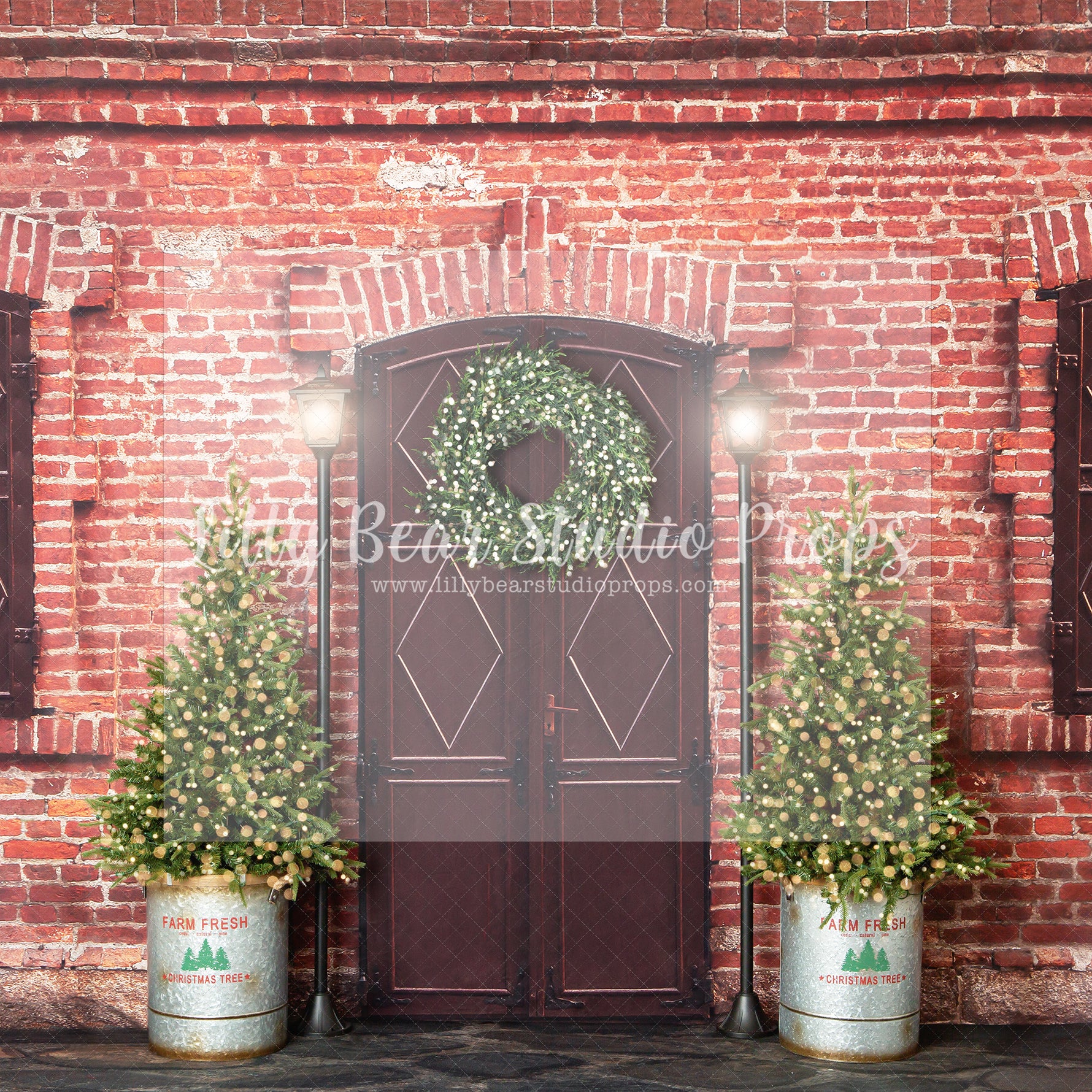 Simple Holiday Alley Entry - Lilly Bear Studio Props, christmas, Cozy, Decorated, Festive, Giving, Holiday, Holy, Hopeful, Joyful, Merry, Peaceful, Peacful, Red & Green, Seasonal, Winter, Xmas, Yuletide