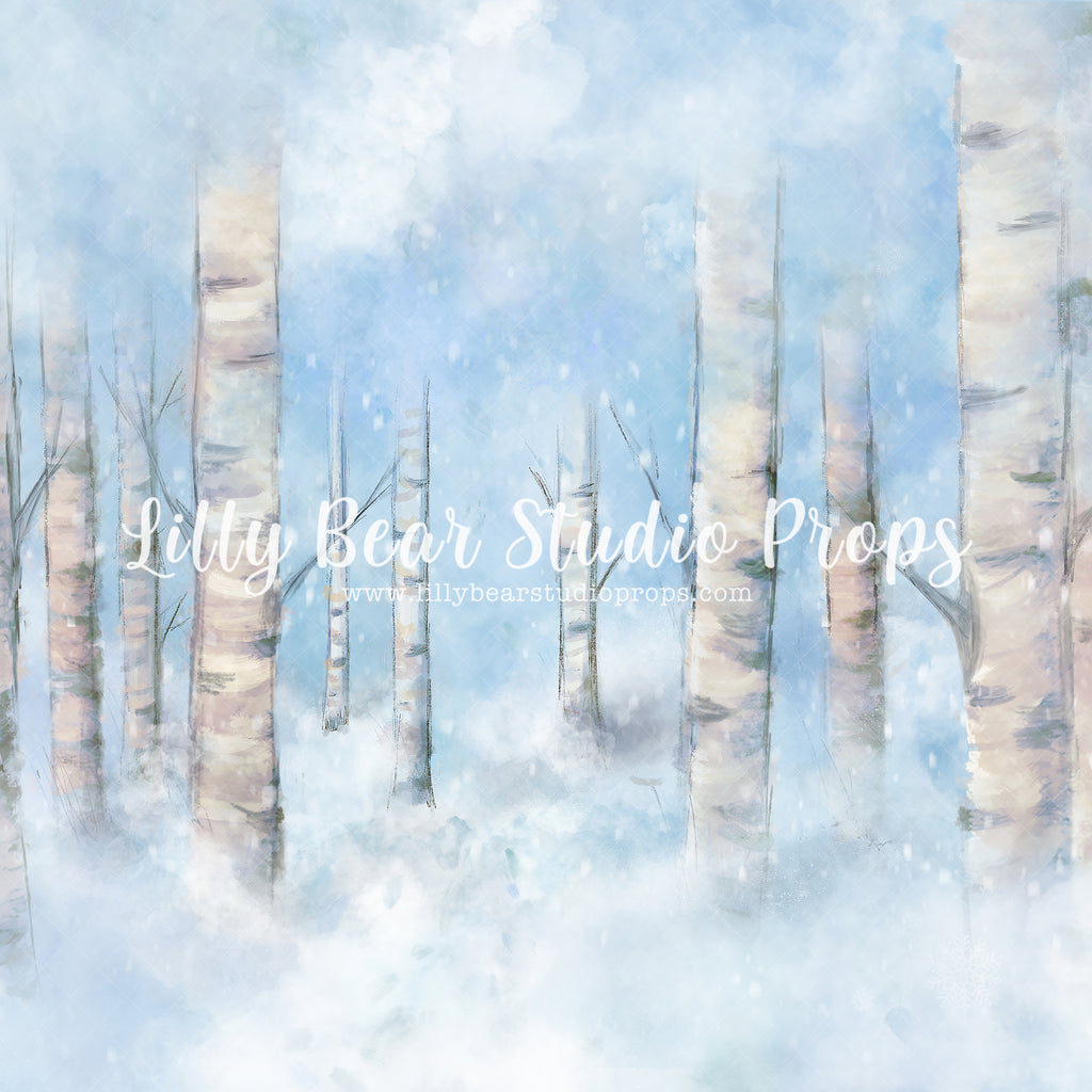 Snowy Birch Trees by Jessica Ruth Photography sold by Lilly Bear Studio Props, birch - birch trees - castle - fantasy