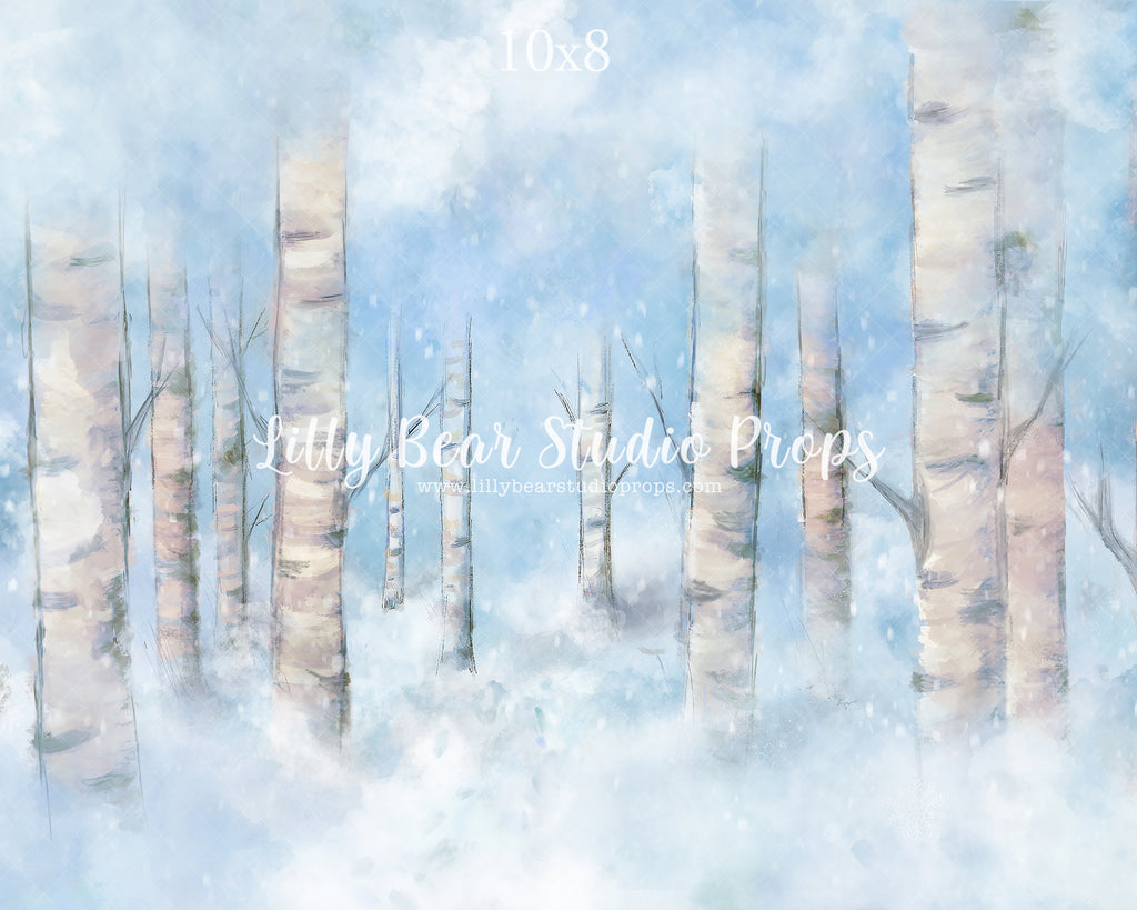 Snowy Birch Trees by Jessica Ruth Photography sold by Lilly Bear Studio Props, birch - birch trees - castle - fantasy