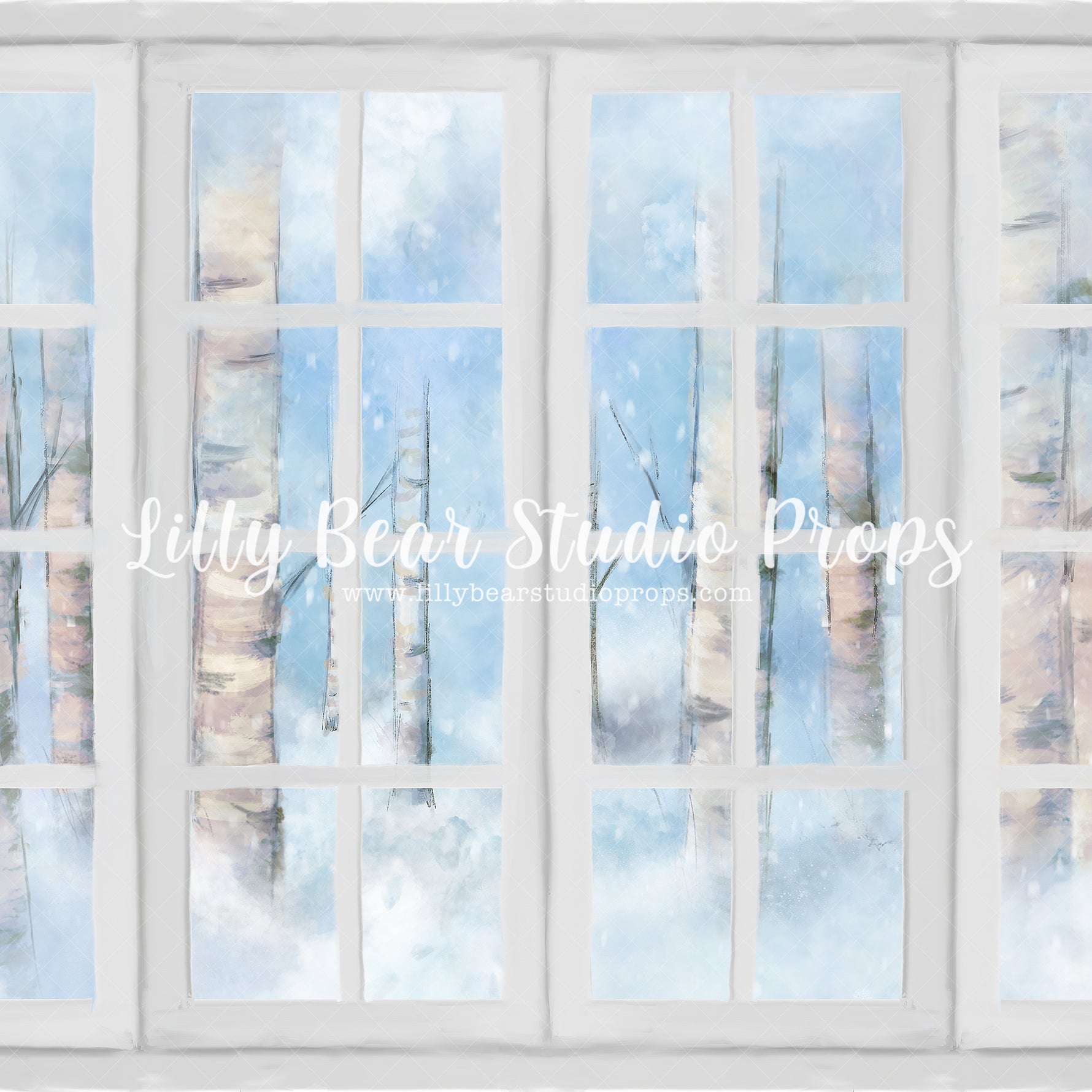 Snowy Birch Window by Jessica Ruth Photography sold by Lilly Bear Studio Props, birch - birch trees - castle - fantasy