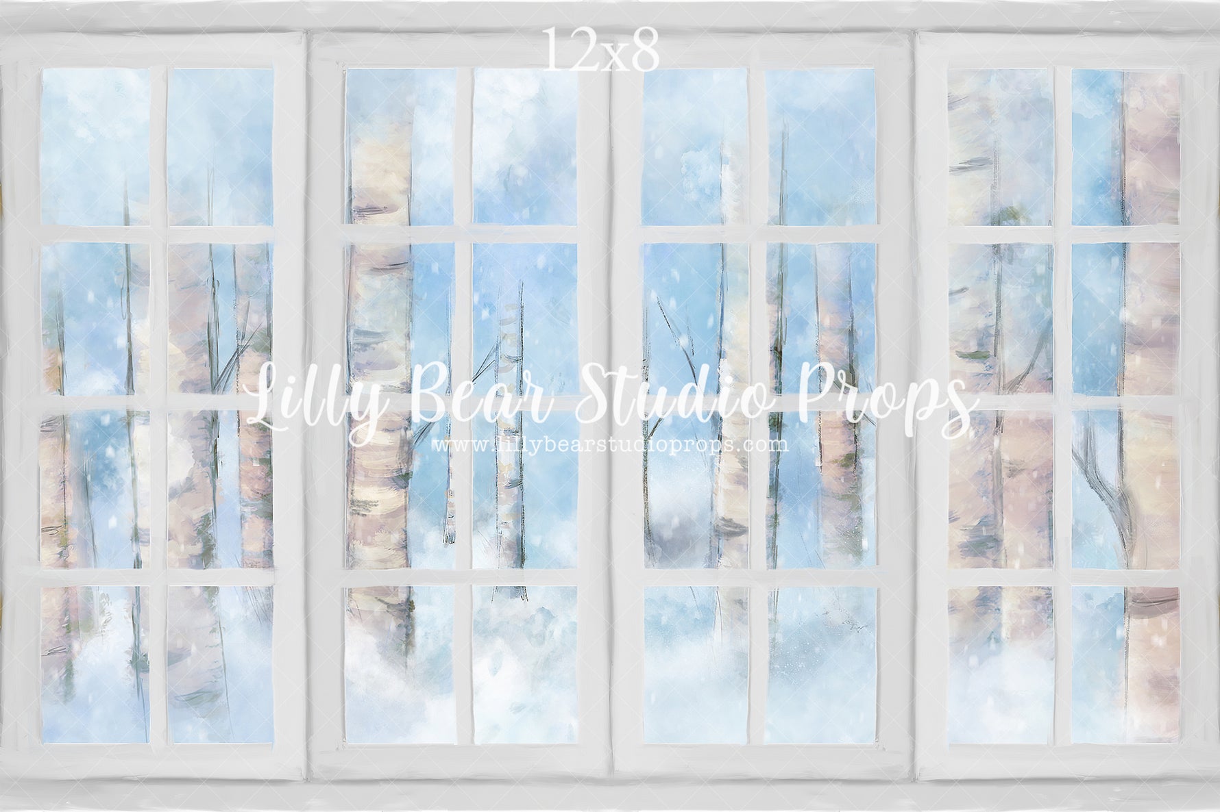 Snowy Birch Window by Jessica Ruth Photography sold by Lilly Bear Studio Props, birch - birch trees - castle - fantasy
