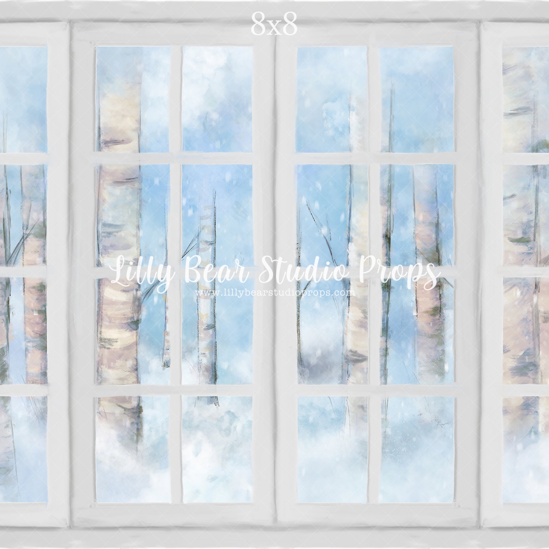 Snowy Birch Window by Jessica Ruth Photography sold by Lilly Bear Studio Props, birch - birch trees - castle - fantasy