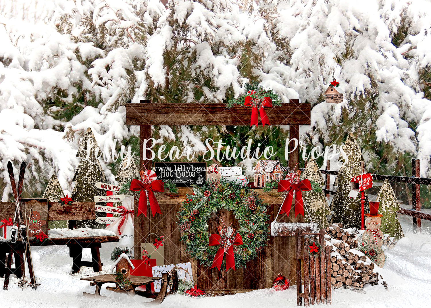 Snowy Hot Cocoa - Lilly Bear Studio Props, animals, autumn forest, dark forest, enchanted forest, Fabric, FABRICS, fall forest, forest, forest animals, forest entry, forest floor, forest friends, forest painting, fox, green forest, into the wild, lanterns, little wild one, misty forest, moon, moonlight, moonlight forest, night forest, nighttime, owl, pine forest, pine tree, pine tree forest, pine trees, raccoon, where the wild things are, wild, wild animal, wild one, wild things, woodland forest