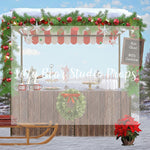 Snowy Hot Cocoa Stand - Lilly Bear Studio Props, christmas, Cozy, Decorated, Festive, Giving, Holiday, Holy, Hopeful, Joyful, Merry, Peaceful, Peacful, Red & Green, Seasonal, Winter, Xmas, Yuletide