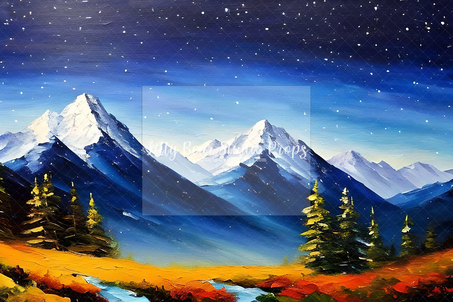Snowy Mountain Night