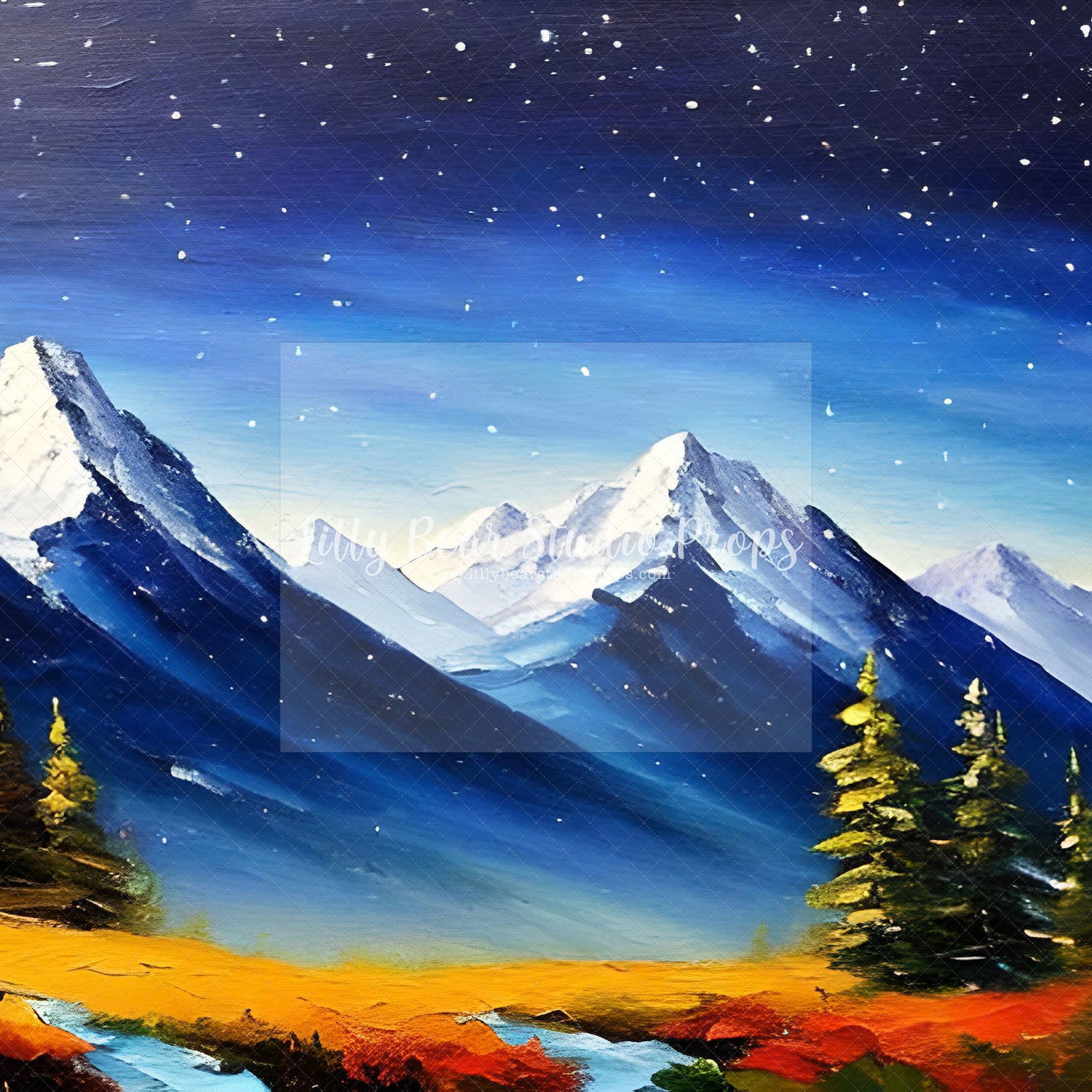 Snowy Mountain Night