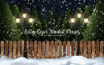 Snowy Park by Jessica Ruth Photography sold by Lilly Bear Studio Props, candles - chrismas lights - christmas - christm