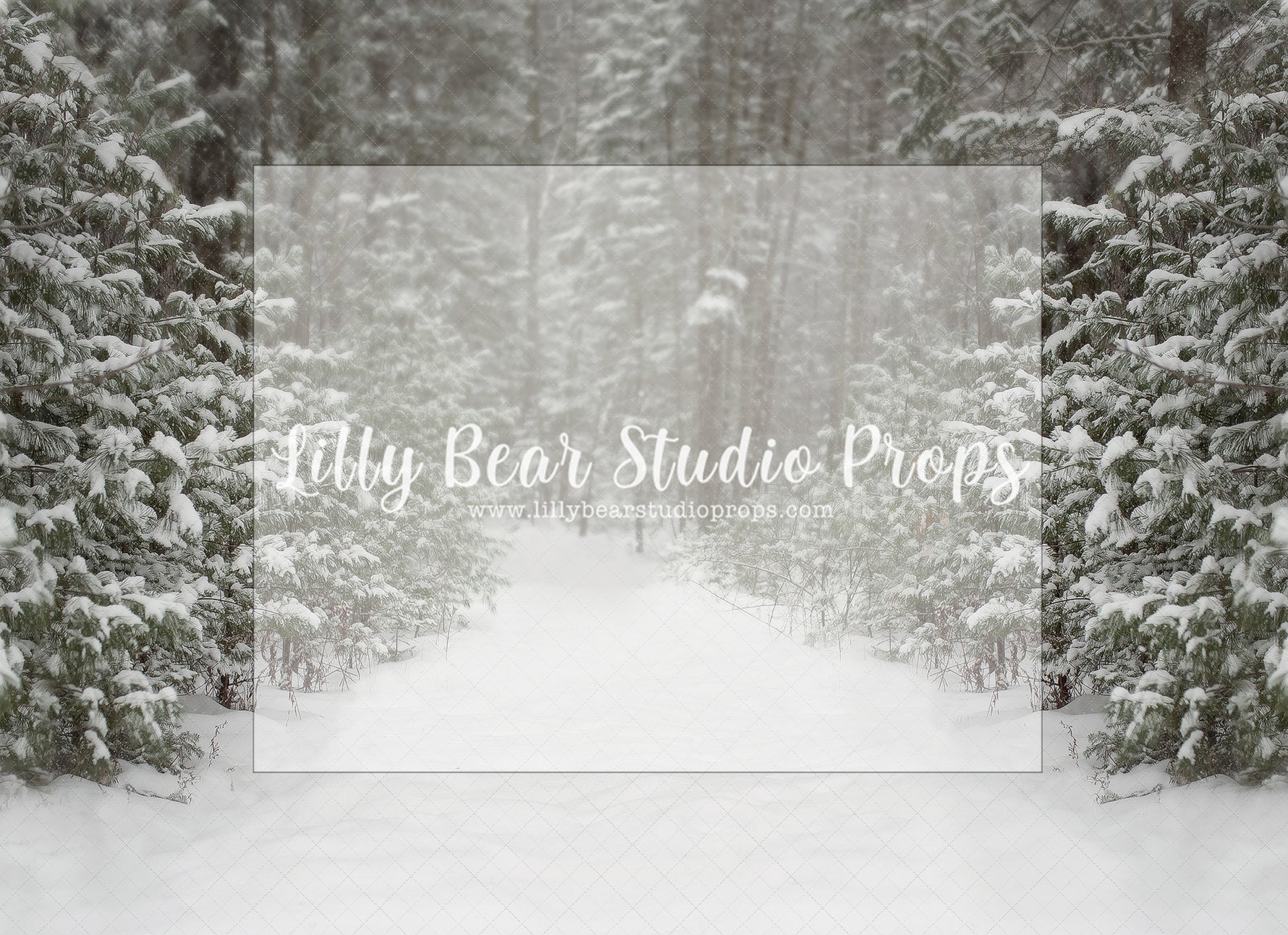 Snowy White Pathway - Lilly Bear Studio Props, christmas, Cozy, Decorated, Festive, Giving, Holiday, Holy, Hopeful, Joyful, Merry, Peaceful, Peacful, Red & Green, Seasonal, Winter, Xmas, Yuletide