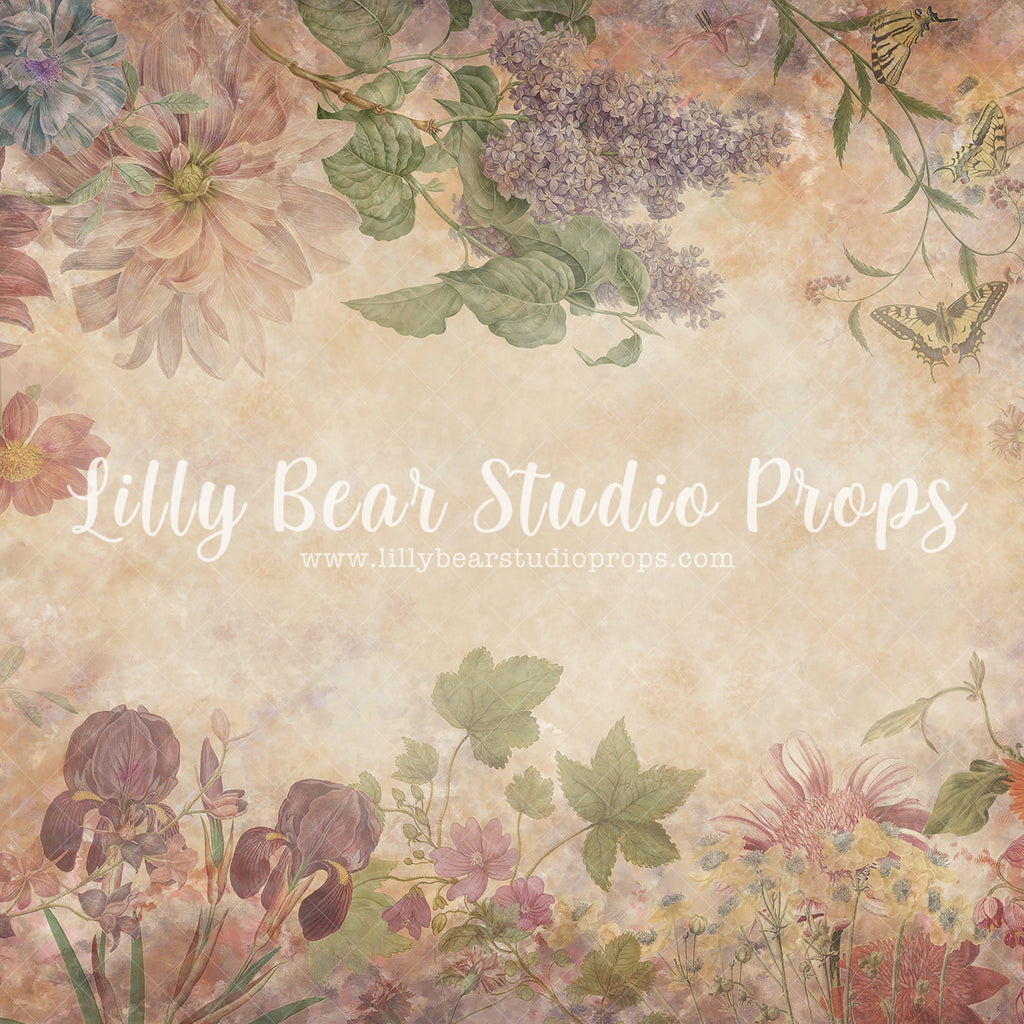 Soft Vintage Botanica - Lilly Bear Studio Props, cream, cream floral, FABRICS, fine art texture, floral, floral texture, neutral florals, texture, vintage, vintage floral