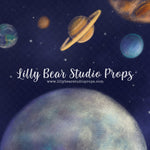 Space Walk - Lilly Bear Studio Props, blue sky, blue stars, earth, galaxy sky, little stars, moon, night sky, planet, planetarium, planets, pluto, saturn, shimmer stars, sky, starry sky, uranus, venus