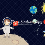 Space Landing - Lilly Bear Studio Props, astronaut, galaxy space, moon, space