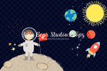 Space Landing - Lilly Bear Studio Props, astronaut, galaxy space, moon, space
