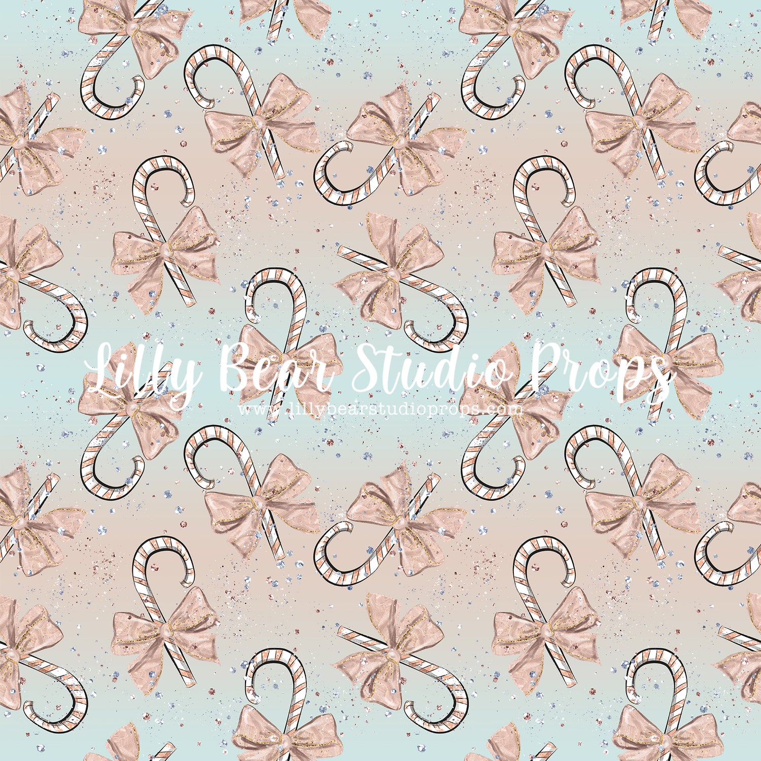 Sparkle Candy Canes by Lilly Bear Studio Props sold by Lilly Bear Studio Props, birch trees - blue - candy cane - diamo