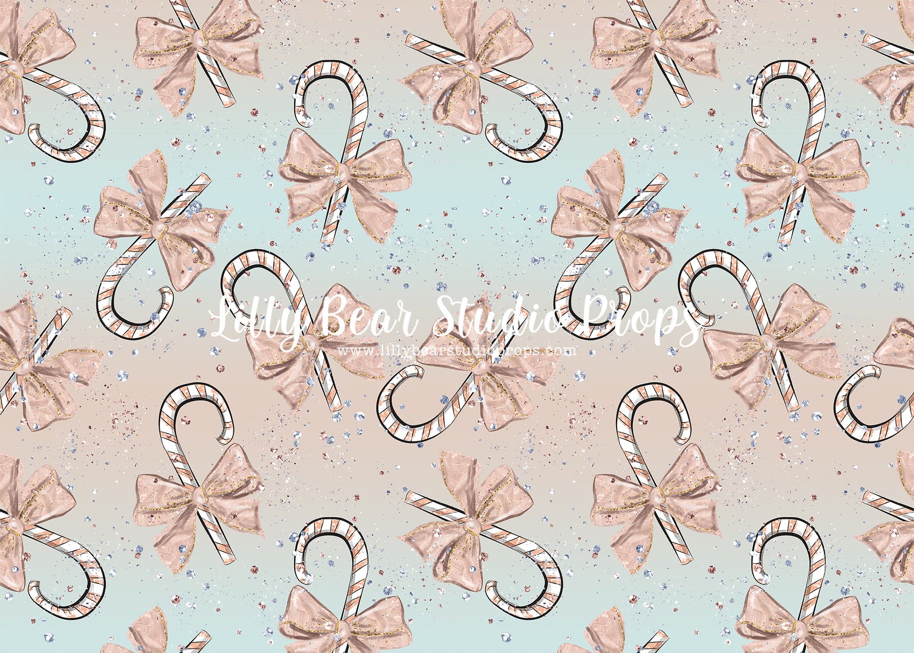 Sparkle Candy Canes by Lilly Bear Studio Props sold by Lilly Bear Studio Props, birch trees - blue - candy cane - diamo