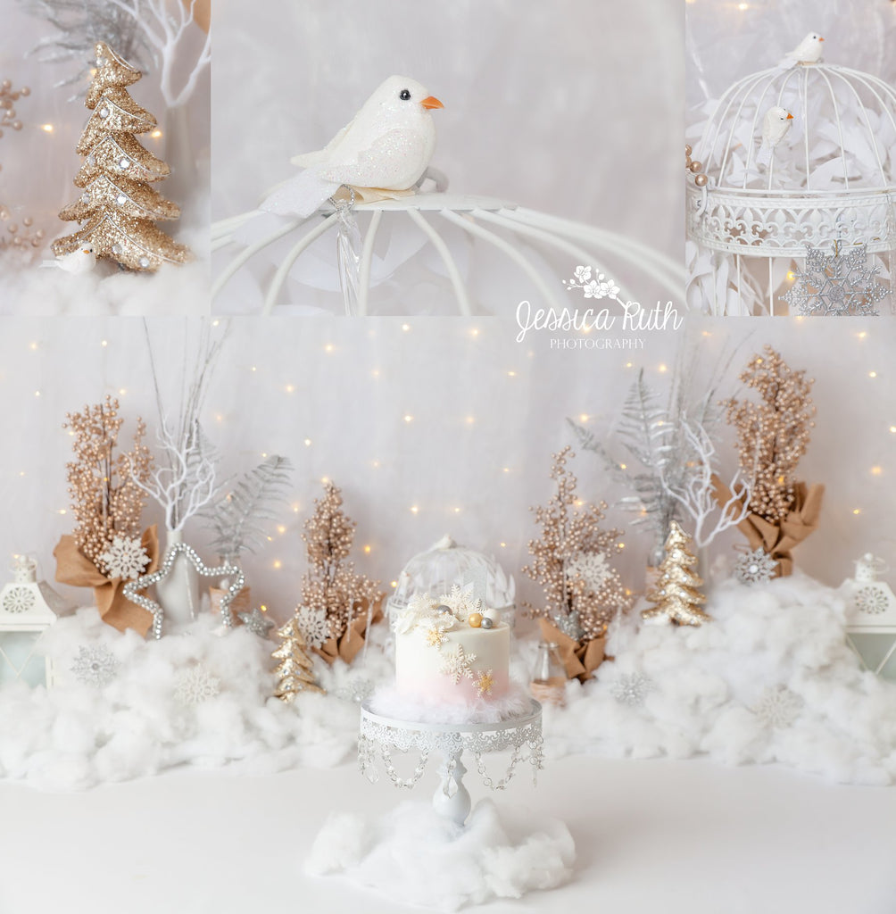 Sparkle Gold Winter by Jessica Ruth Photography sold by Lilly Bear Studio Props, christas snow - christmas - christmas