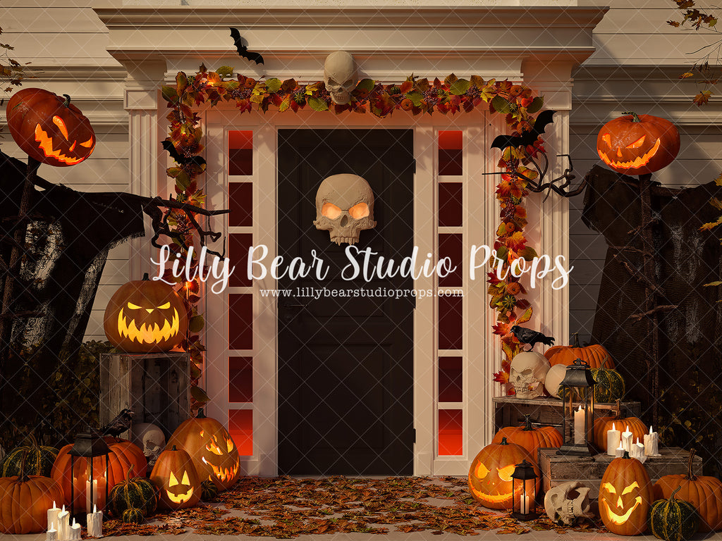 Spooky Entry by Lilly Bear Studio Props sold by Lilly Bear Studio Props, autumn leaves - bat - bats - black bats - boy