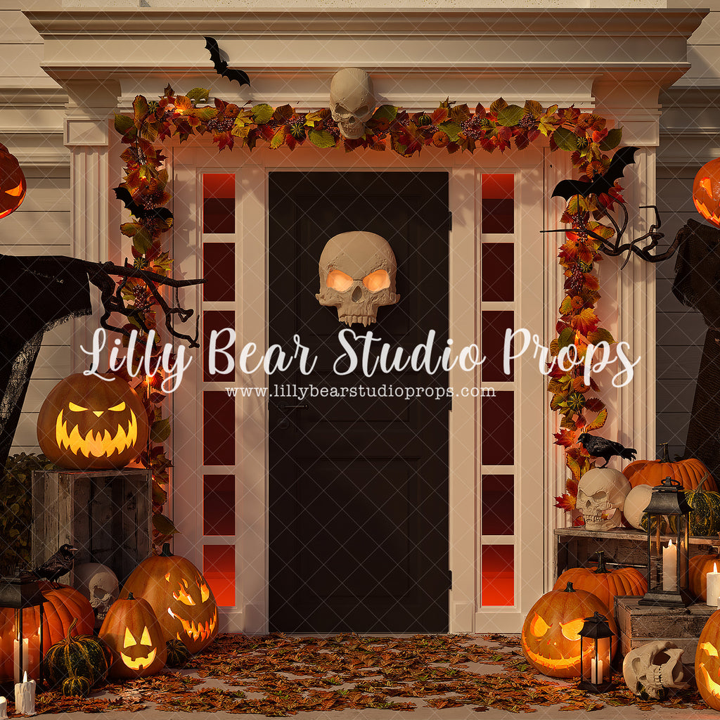 Spooky Entry by Lilly Bear Studio Props sold by Lilly Bear Studio Props, autumn leaves - bat - bats - black bats - boy