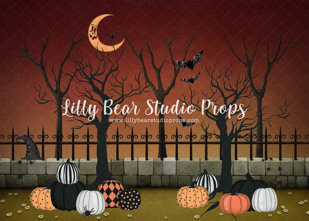 Spooky Nights by Brittany Ebany & Co. sold by Lilly Bear Studio Props, bats - cemetary - costume - dark - dark carriage
