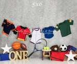 Sports Centre by Meagan Paige Photography sold by Lilly Bear Studio Props, baseball - basketball - FABRICS - football