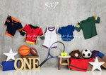 Sports Centre by Meagan Paige Photography sold by Lilly Bear Studio Props, baseball - basketball - FABRICS - football