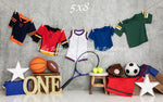 Sports Centre by Meagan Paige Photography sold by Lilly Bear Studio Props, baseball - basketball - FABRICS - football