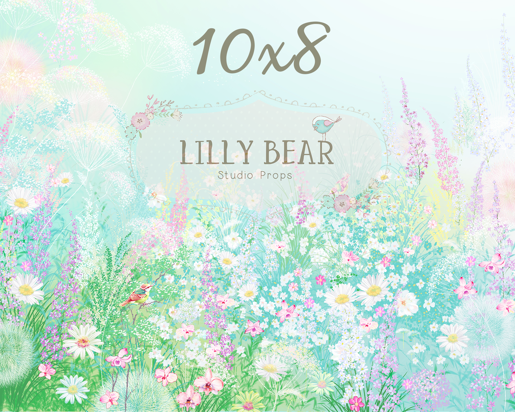 Spring Meadow by Lilly Bear Studio Props sold by Lilly Bear Studio Props, FABRICS - field of flowers - floral - flower