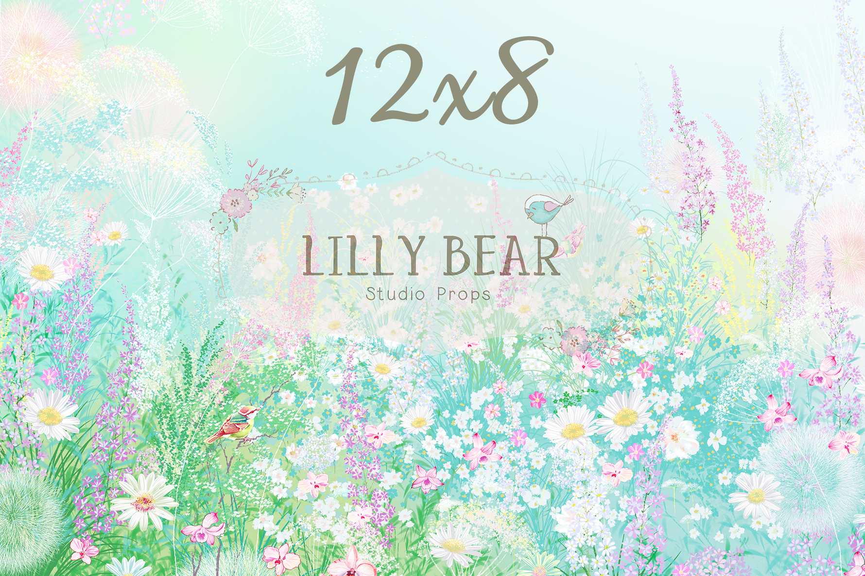 Spring Meadow by Lilly Bear Studio Props sold by Lilly Bear Studio Props, FABRICS - field of flowers - floral - flower