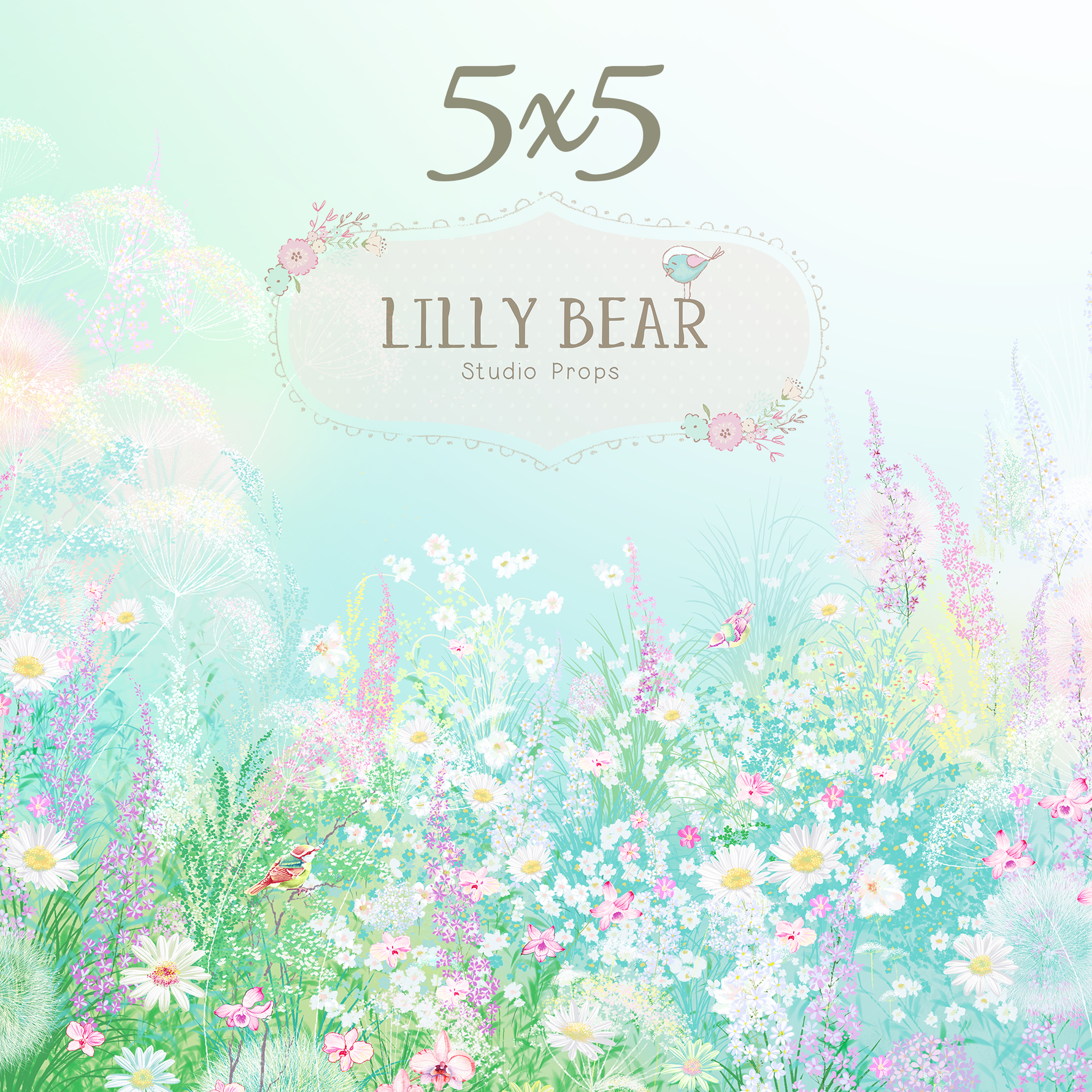 Spring Meadow by Lilly Bear Studio Props sold by Lilly Bear Studio Props, FABRICS - field of flowers - floral - flower