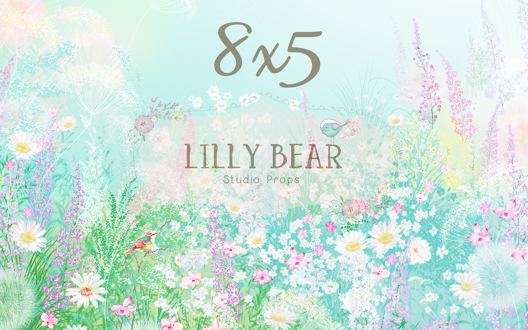 Spring Meadow by Lilly Bear Studio Props sold by Lilly Bear Studio Props, FABRICS - field of flowers - floral - flower