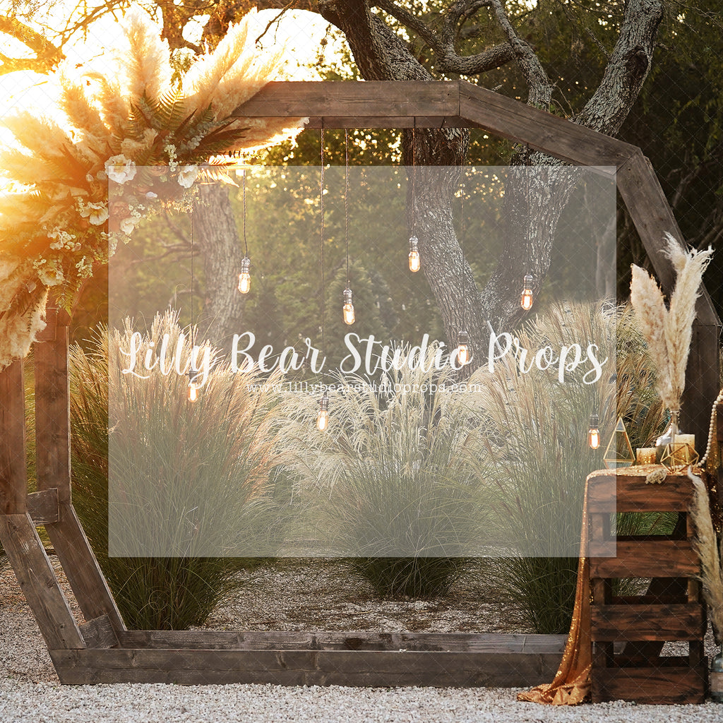 Spring Arbour - Lilly Bear Studio Props, arbour, bohemian, bohemian arbour, bohemian arch, boho, boho arch, boho chic, boho garden, boho greenery, boho wood, floral boho, pampas, spring, spring arbour, spring boho