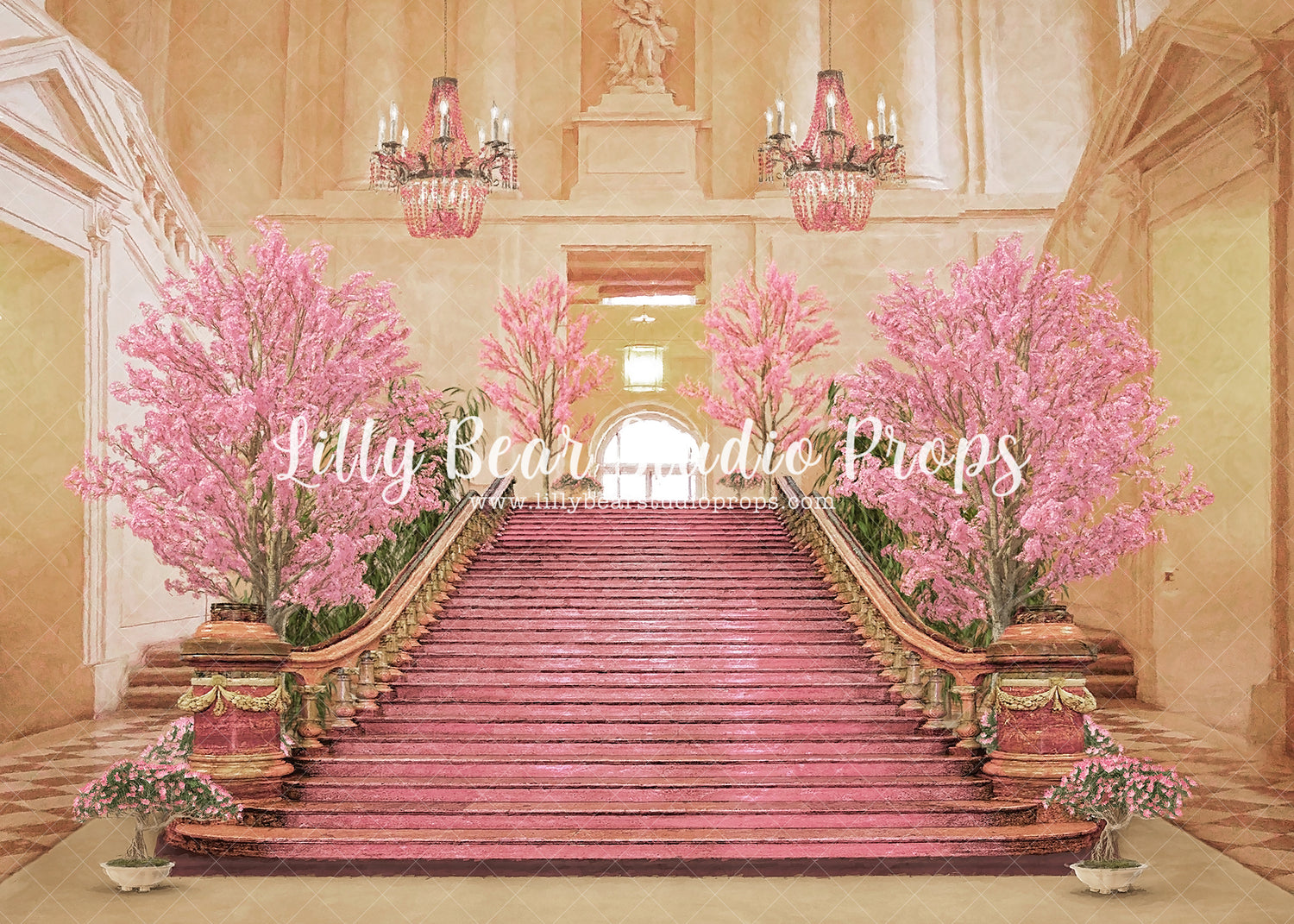 Spring Ballroom - Lilly Bear Studio Props, ballroom, beau, beau and belle, beauty and the beast, belle, castle, cherry blossoms, cinderella castle, clothing, clothing store, dancing, disney castle, FABRICS, princess castle, shop, spring, spring ballroom, spring flowers