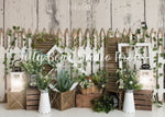 Spring Fence by Daniella Photography sold by Lilly Bear Studio Props, FABRICS - fence - floral - greenery - spring