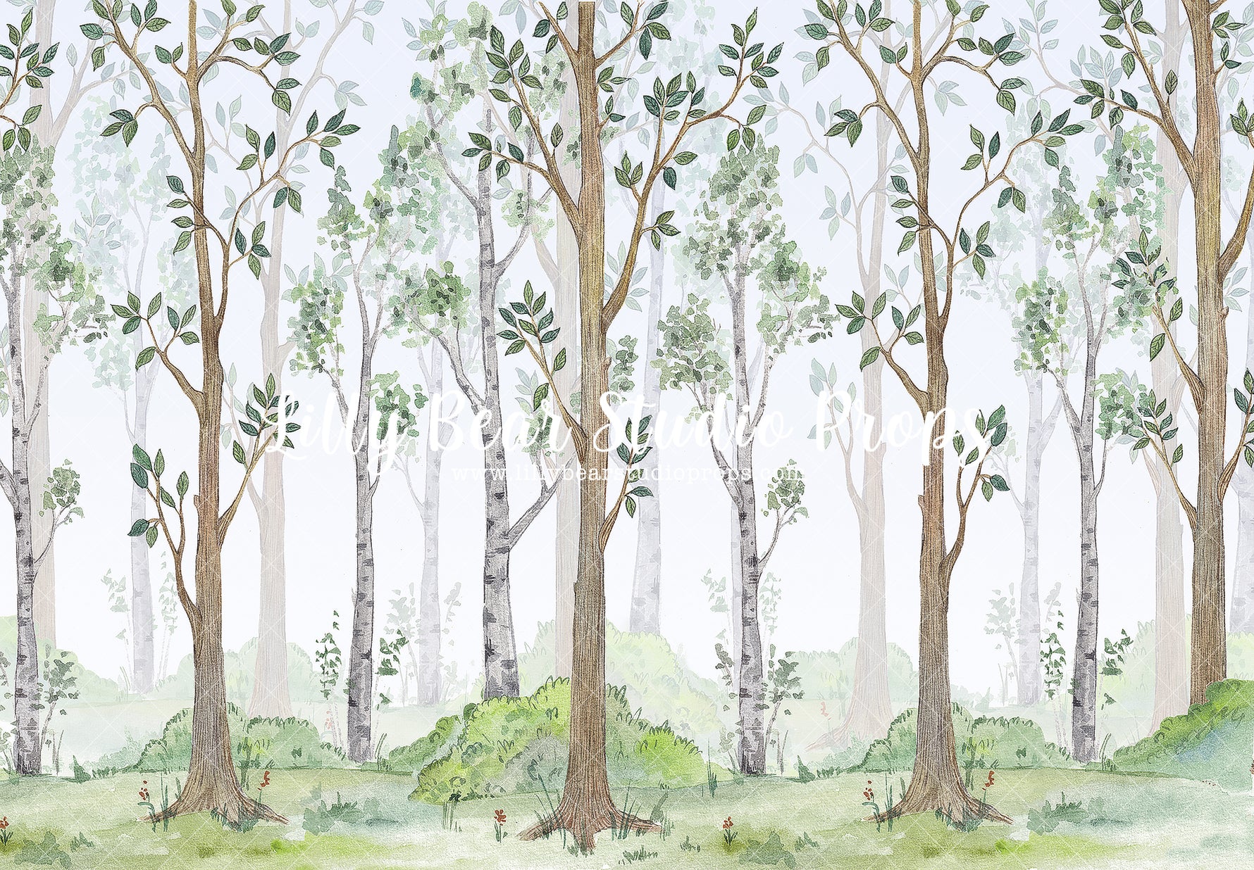 Spring Woods by Lilly Bear Studio Props sold by Lilly Bear Studio Props, enchanted forest - FABRICS - fall forest - for